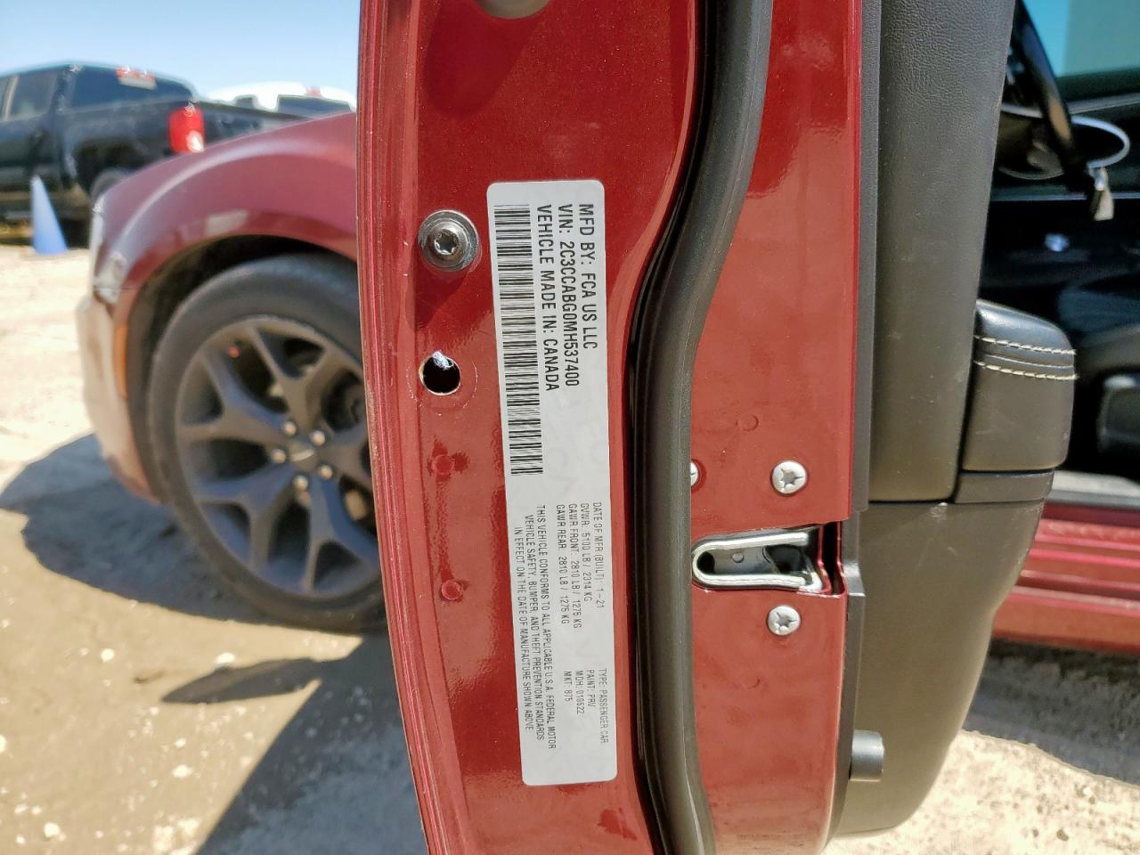 2021 Chrysler 300 S VIN: 2C3CCABG0MH537400 Lot: 80713775