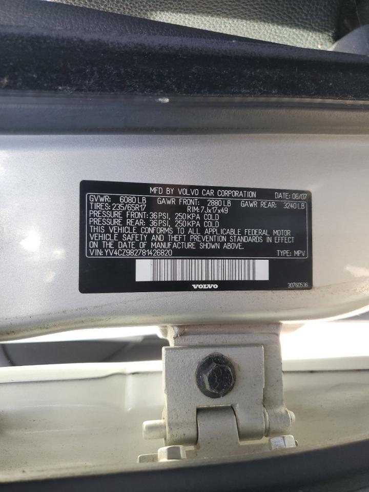 2008 Volvo Xc90 3.2 VIN: YV4CZ982781426820 Lot: 84768325