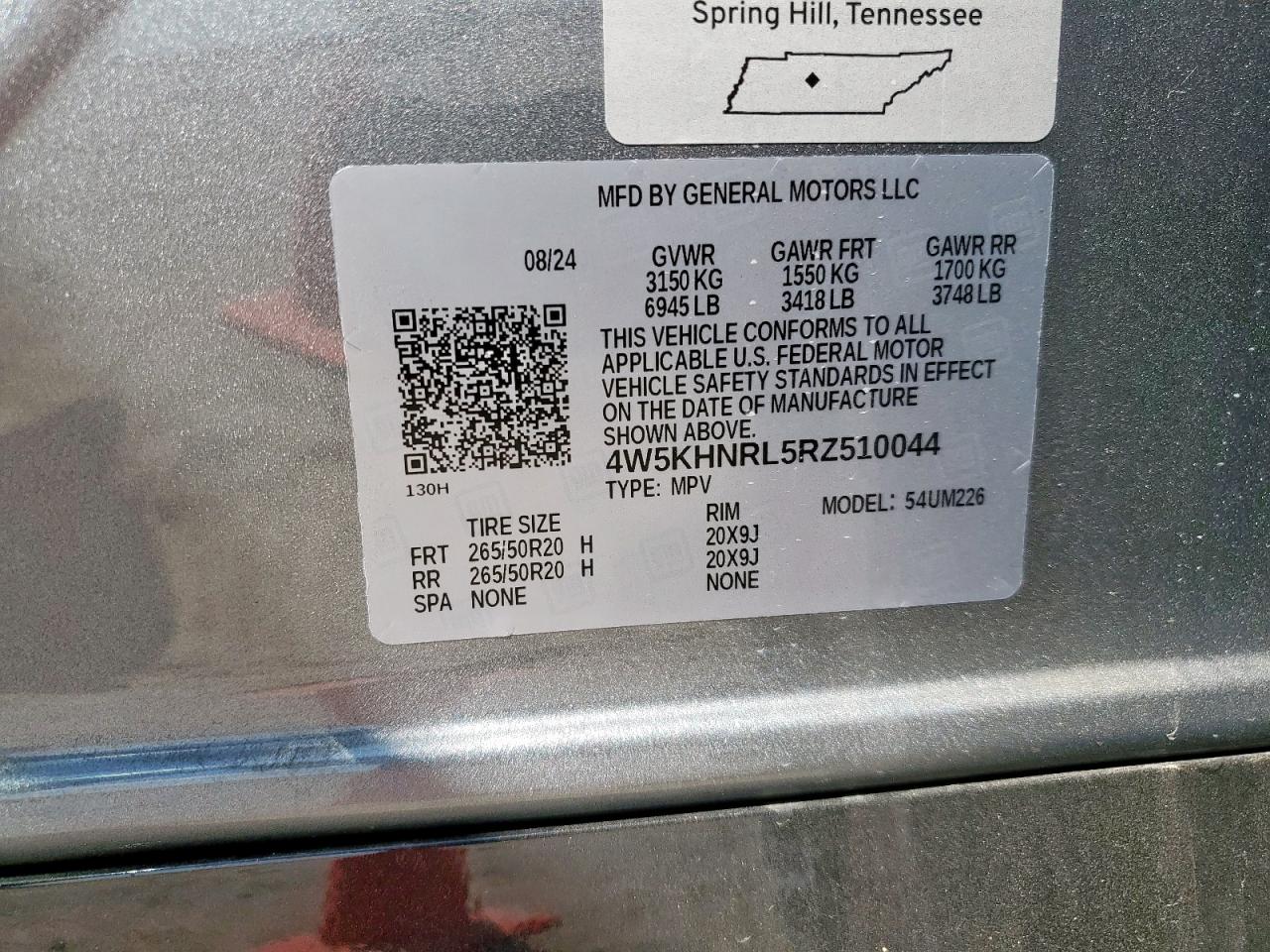 2024 Acura Zdx A-Spec VIN: 4W5KHNRLXRZ510511 Lot: 84469095