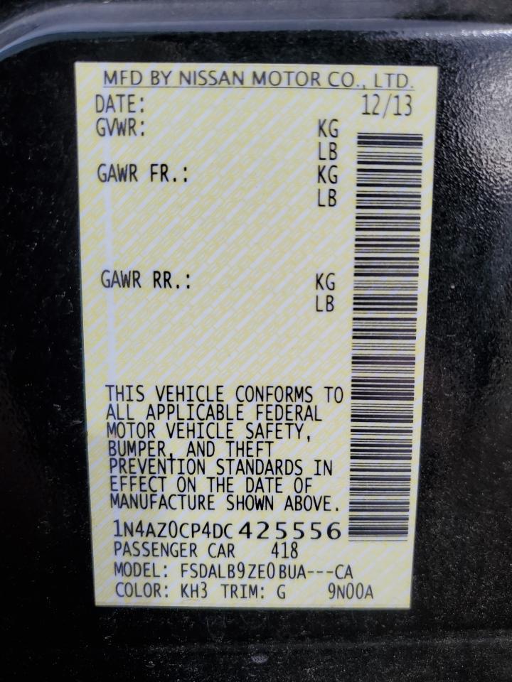 2013 Nissan Leaf S VIN: 1N4AZ0CP4DC425556 Lot: 81786495