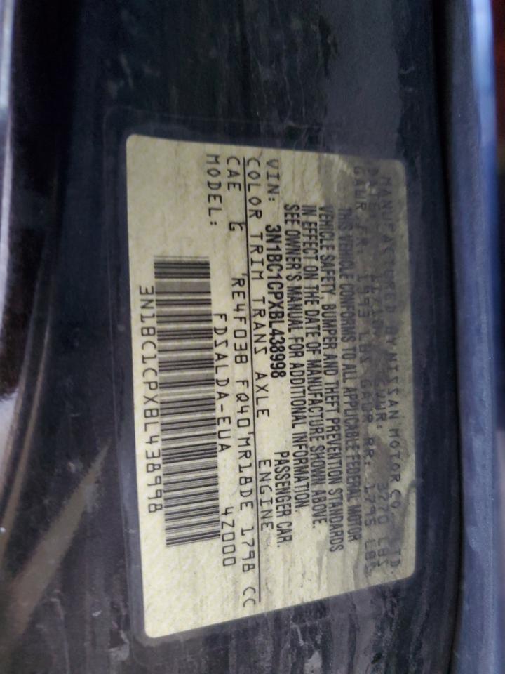 2011 Nissan Versa S VIN: 3N1BC1CPXBL473899 Lot: 71448655