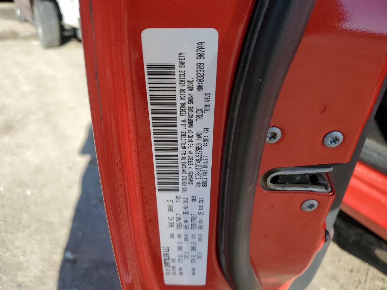 2009 Dodge Ram 1500 VIN: 1D3HV13T49J527859 Lot: 80914765