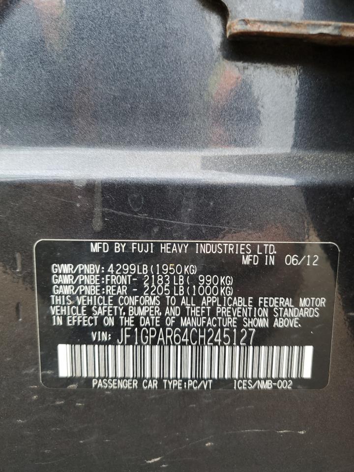 2012 Subaru Impreza Sport Limited VIN: JF1GPAR64CH245127 Lot: 83876895
