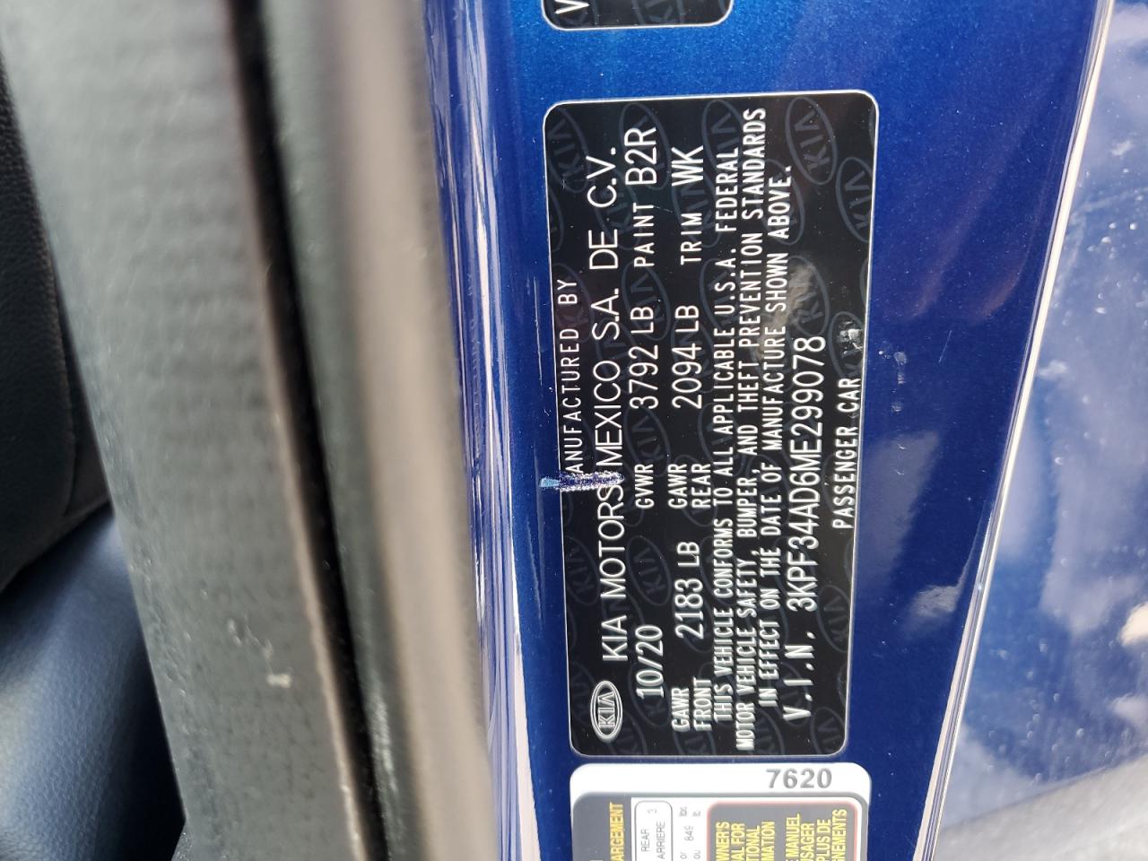 2021 Kia Forte Gt Line VIN: 3KPF34AD6ME299078 Lot: 71469575