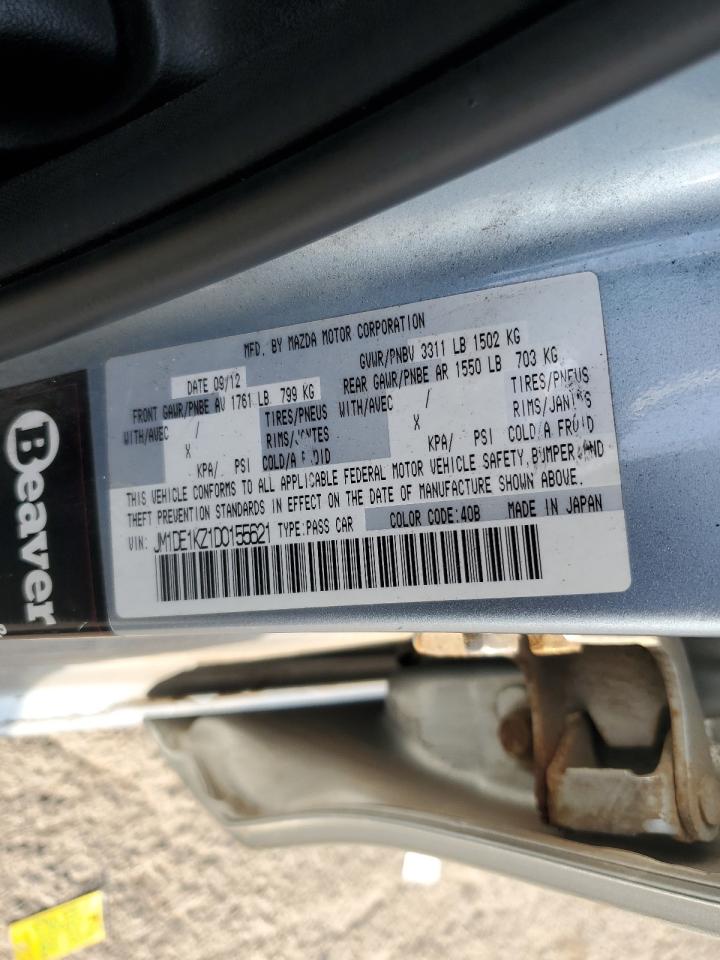 2013 Mazda Mazda2 VIN: JM1DE1KZ1D0155621 Lot: 71368705