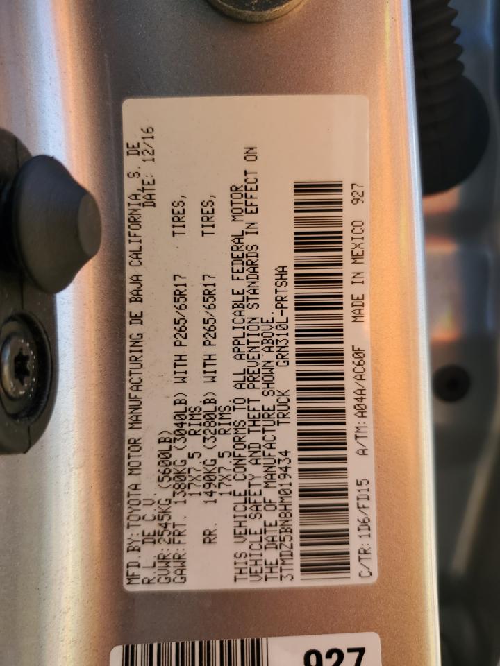 2017 Toyota Tacoma Double Cab VIN: 3TMDZ5BN8HM019434 Lot: 81741025