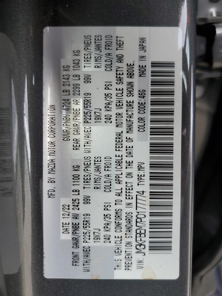 2023 Mazda Cx-5 Premium Plus VIN: JM3KFBEM7P0177774 Lot: 72010305