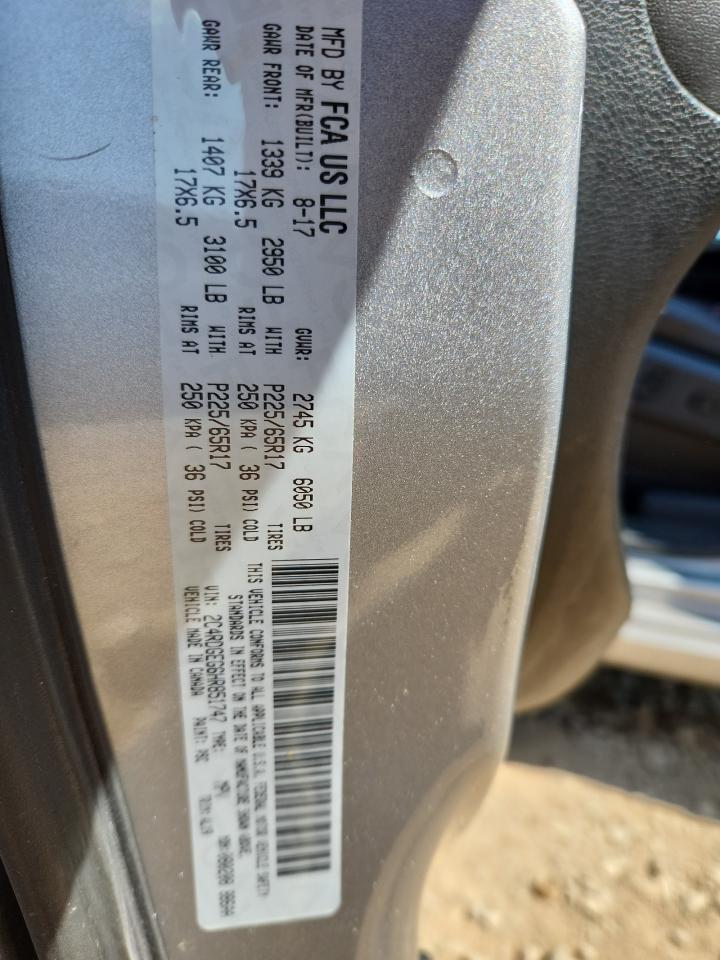 2017 Dodge Grand Caravan Gt VIN: 2C4RDGEG6HR851747 Lot: 71999595