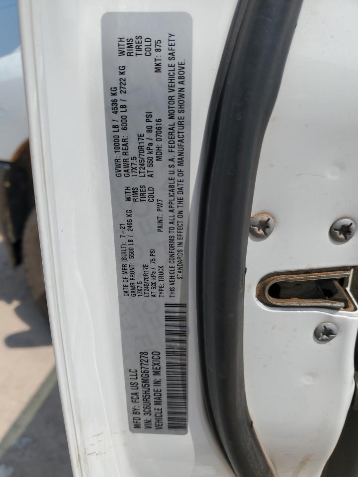 2021 Ram 2500 Tradesman VIN: 3C6UR5HJ5MG677278 Lot: 69698505