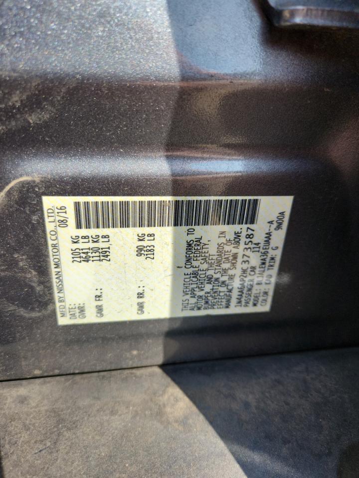 2017 Nissan Maxima 3.5S VIN: 1N4AA6AP2HC373587 Lot: 71813805