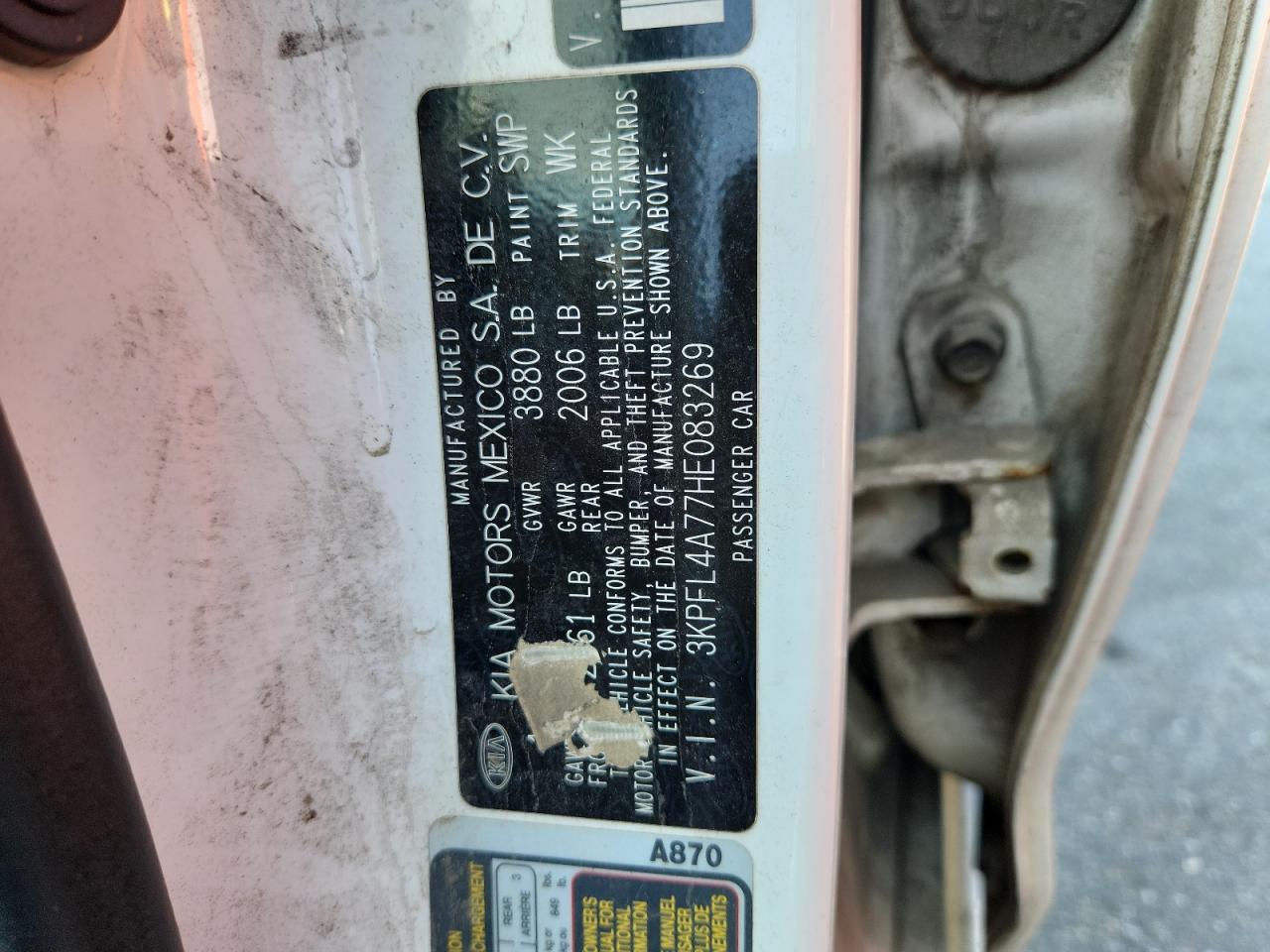 2017 Kia Forte Lx VIN: 3KPFL4A77HE083269 Lot: 71808935