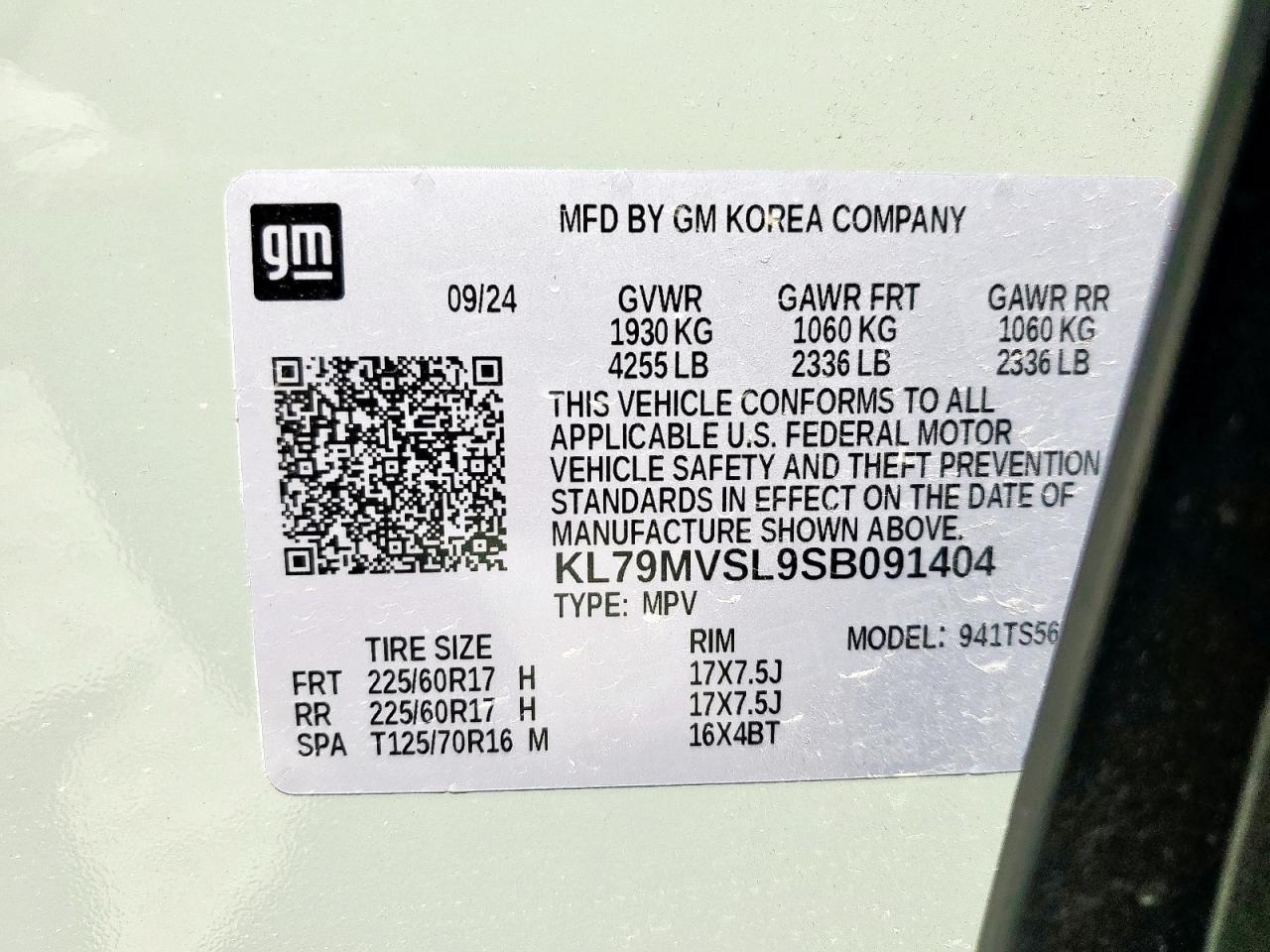 2025 Chevrolet Trailblazer Activ VIN: KL79MVSL9SB091404 Lot: 72081375