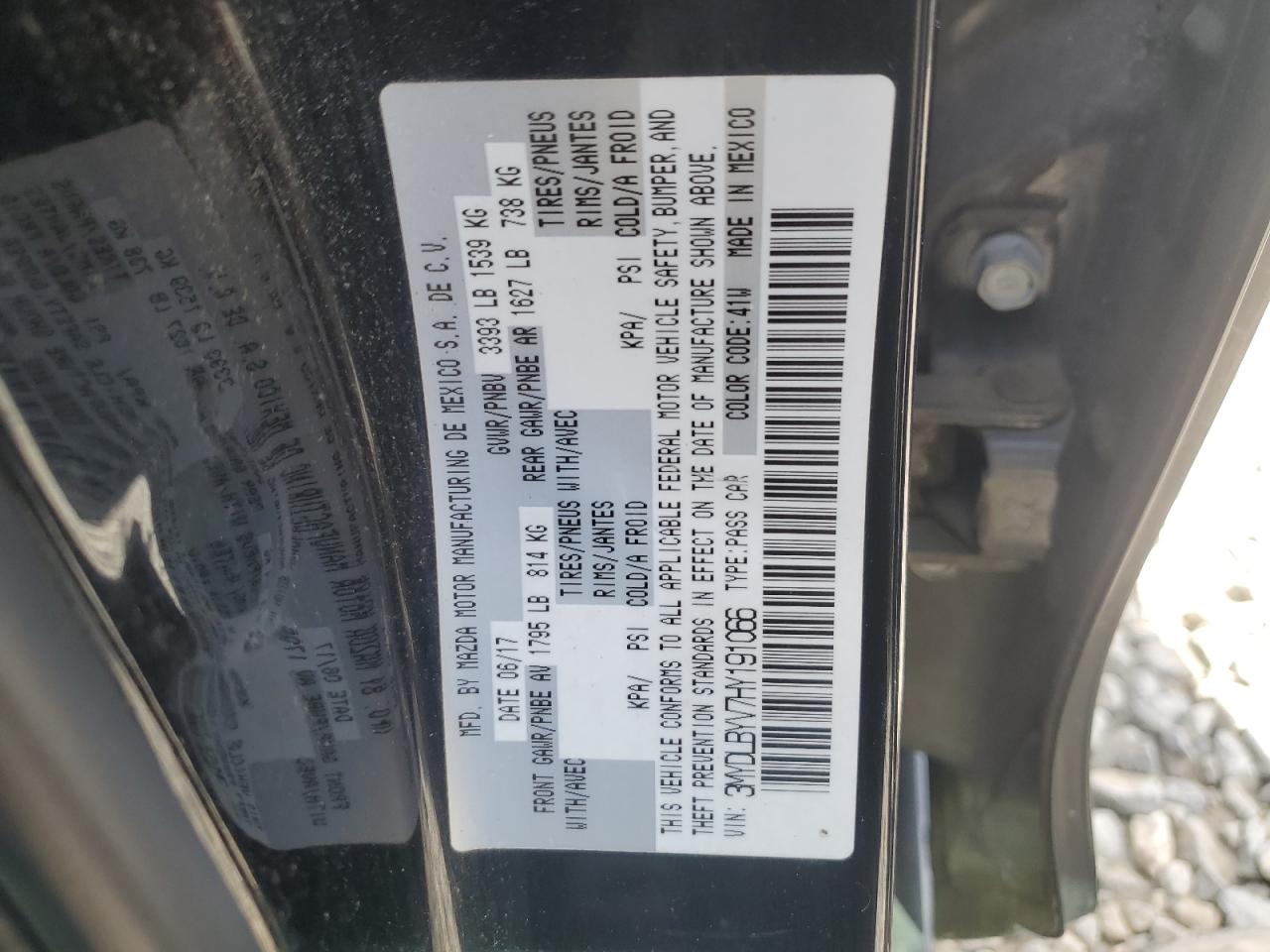 2017 Toyota Yaris Ia VIN: 3MYDLBYV7HY191066 Lot: 84048375