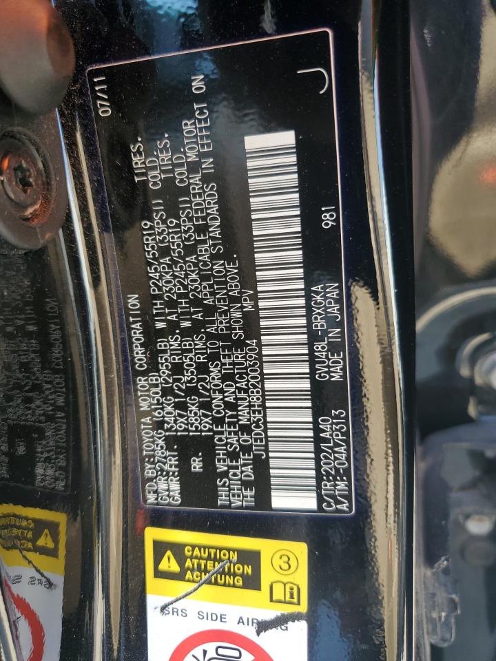 2011 Toyota Highlander Hybrid Limited VIN: JTEDC3EH8B2003904 Lot: 81115645