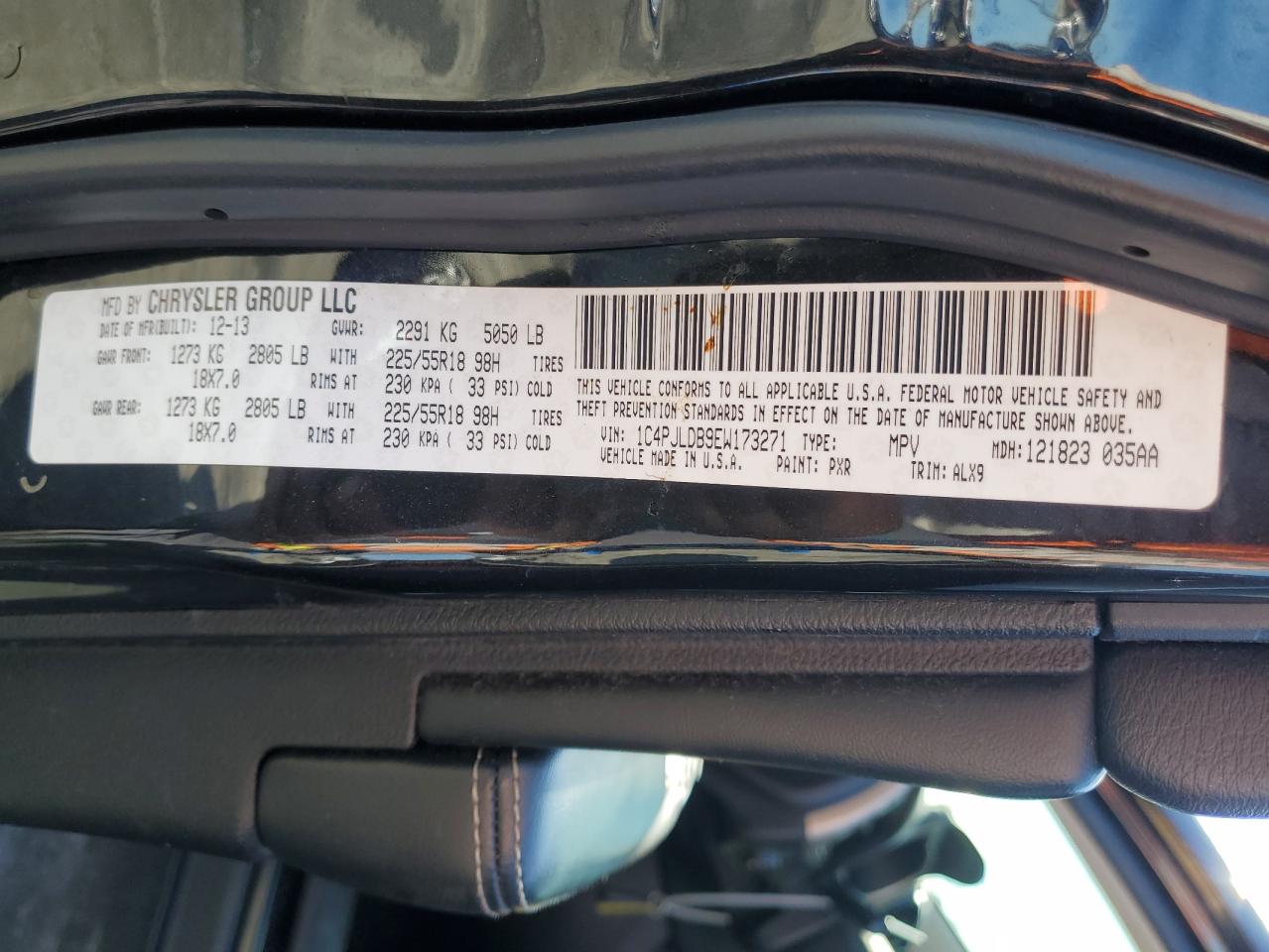 2014 Jeep Cherokee Limited VIN: 1C4PJLDB9EW173271 Lot: 81076535