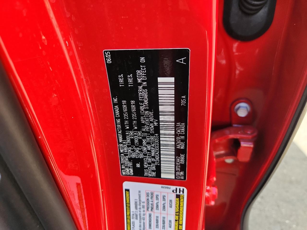 2025 Lexus Nx 250 Base VIN: 2T2ADCAZXSC030554 Lot: 84906055