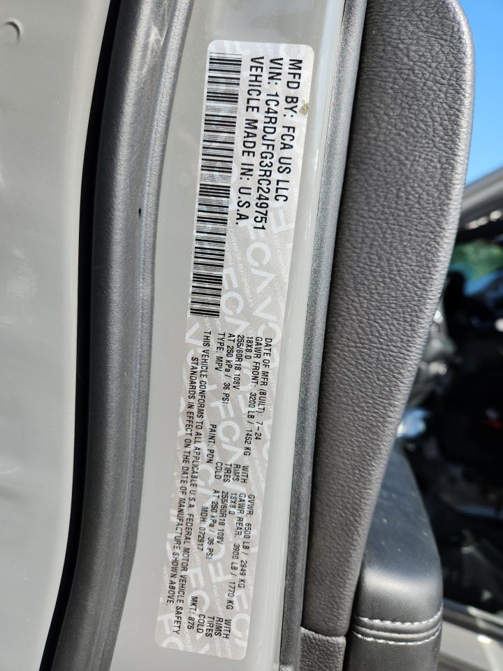 2024 Dodge Durango Pursuit VIN: 1C4RDJFG3RC249751 Lot: 80193115