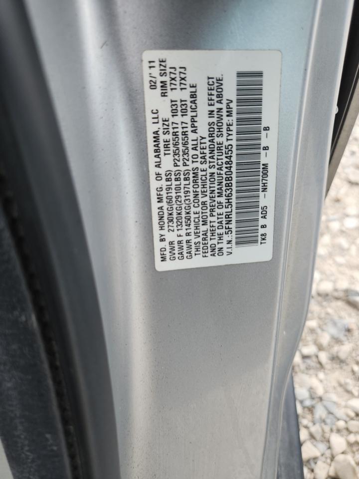 2011 Honda Odyssey Exl VIN: 5FNRL5H63BB048455 Lot: 71859155