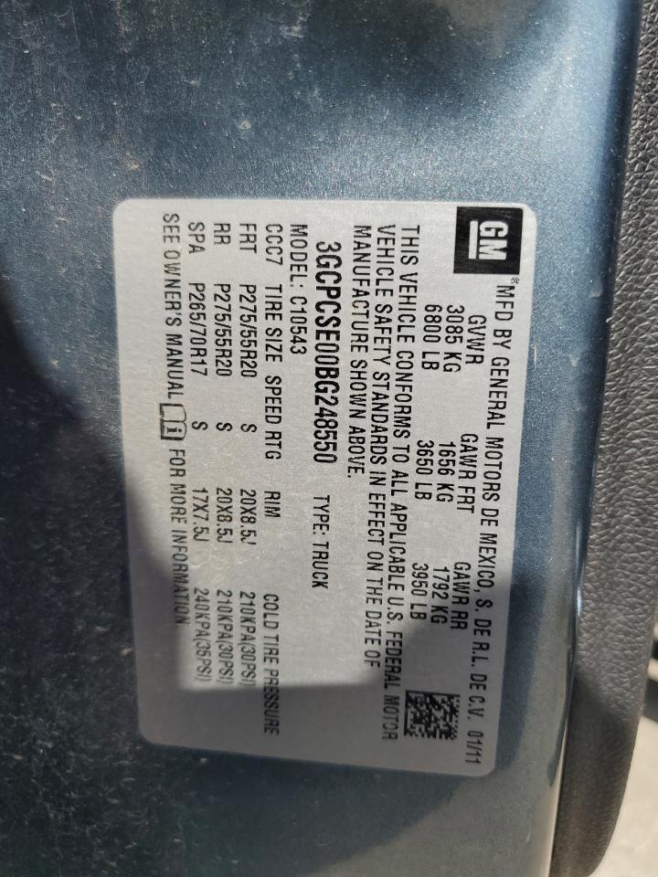 2011 Chevrolet Silverado C1500 Lt VIN: 3GCPCSE00BG248550 Lot: 81620935