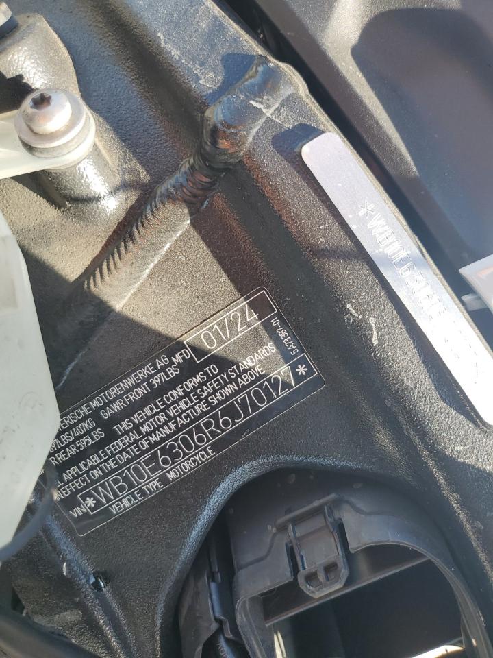 2024 BMW S 1000 Rr VIN: WB10E6306R6J70127 Lot: 92195725