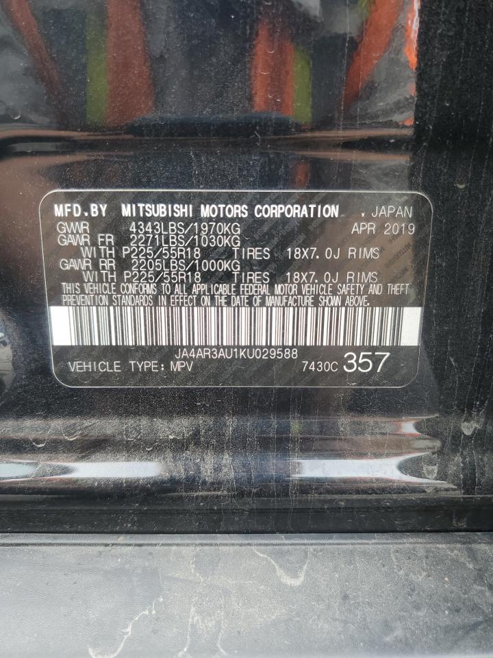 2019 Mitsubishi Outlander Sport Es VIN: JA4AR3AU1KU029588 Lot: 81736415