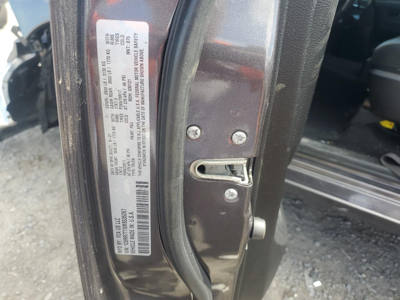 2021 Ram 1500 Classic Slt VIN: 1C6RR7TTXMS535267 Lot: 83873435