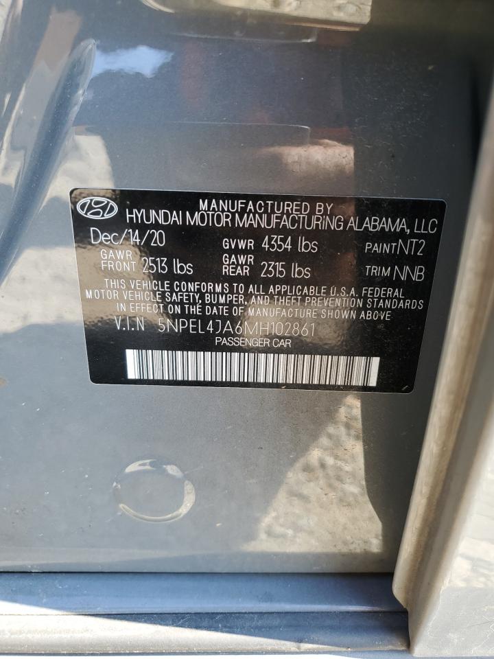2021 Hyundai Sonata Sel VIN: 5NPEL4JA6MH102861 Lot: 71628405