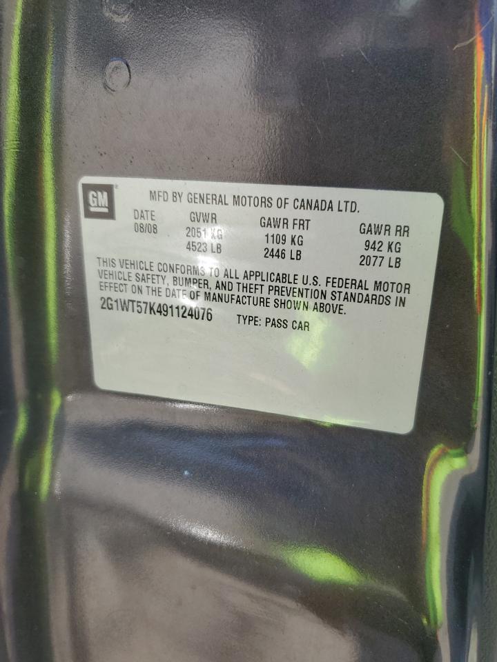 2009 Chevrolet Impala 1Lt VIN: 2G1WT57K491124076 Lot: 81448815