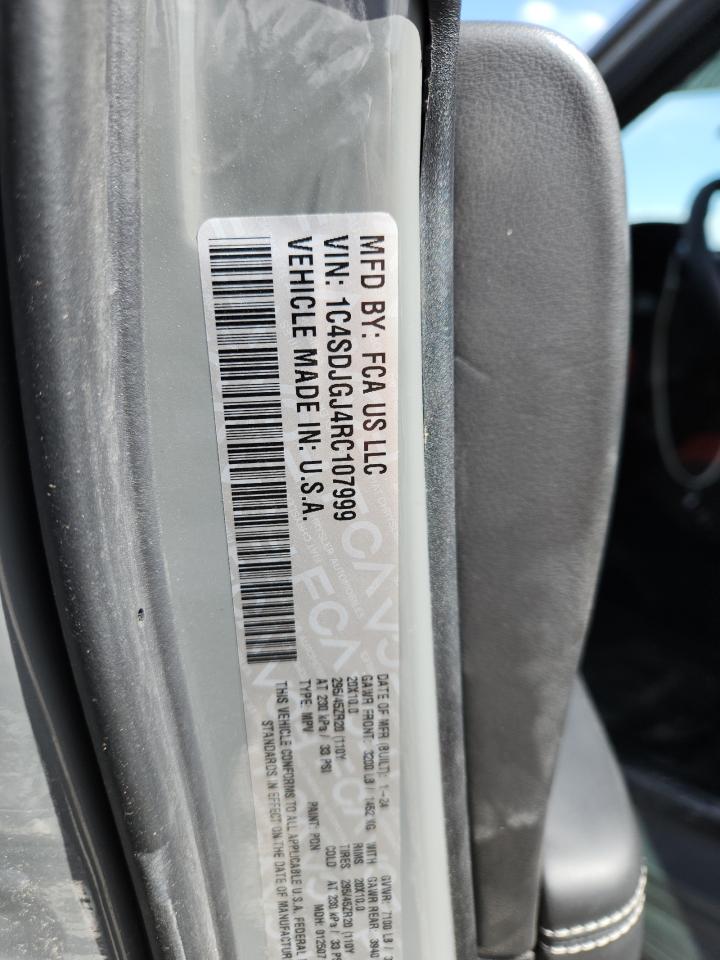 2024 Dodge Durango Srt 392 VIN: 1C4SDJGJ4RC107999 Lot: 71719335