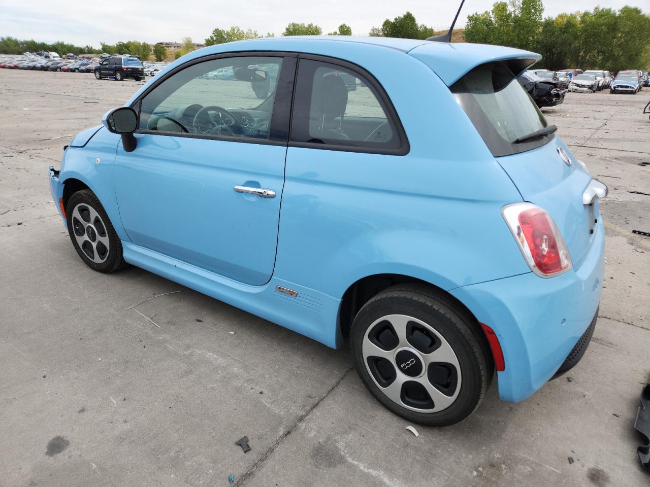 2017 Fiat 500 Electric blue null electric 3C3CFFGE8HT530073 photo #3
