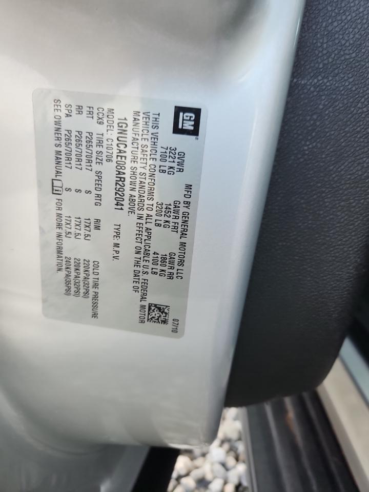 2010 Chevrolet Tahoe C1500 Ls VIN: 1GNUCAE08AR292041 Lot: 87424845