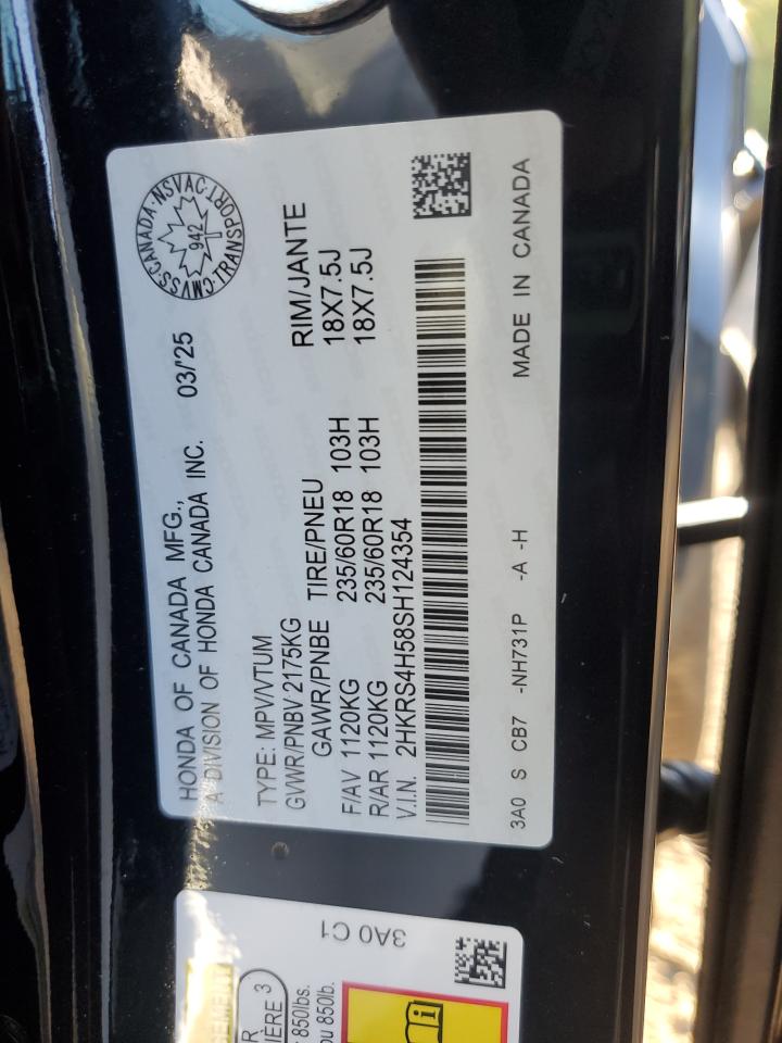 2025 Honda Cr-V Sport VIN: 2HKRS4H58SH124354 Lot: 70740005