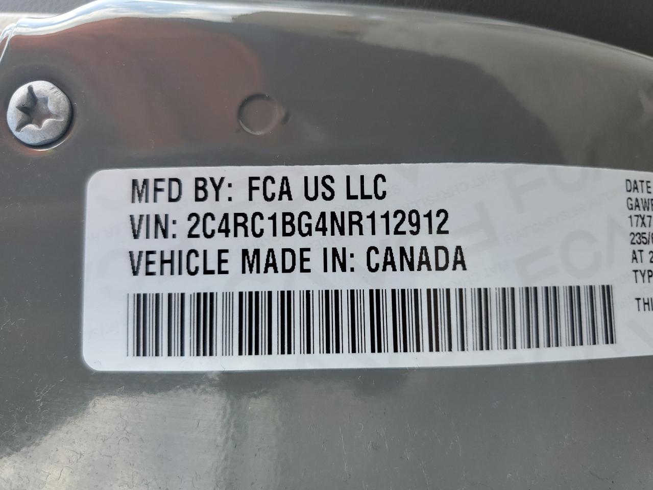 2022 Chrysler Pacifica Touring L VIN: 2C4RC1BG4NR112912 Lot: 72064035