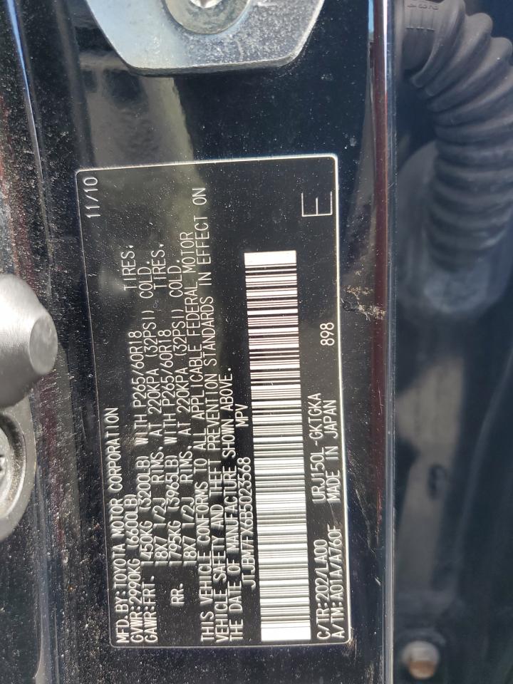 2011 Lexus Gx 460 VIN: JTJBM7FX6B5023568 Lot: 81237675