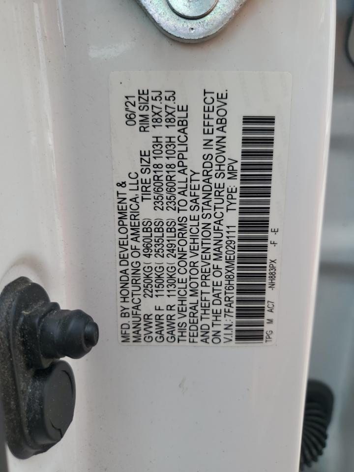 2021 Honda Cr-V Exl VIN: 7FART6H8XME029111 Lot: 71401595