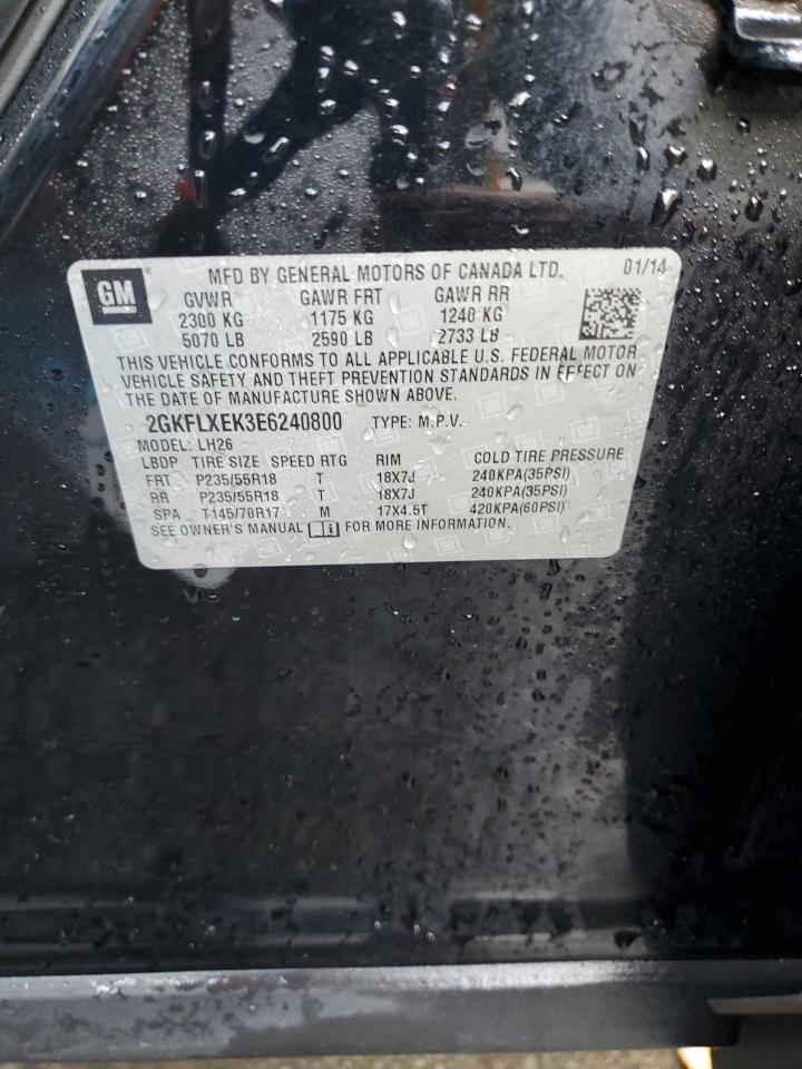 2014 GMC Terrain Slt VIN: 2GKFLXEK3E6240800 Lot: 84219795
