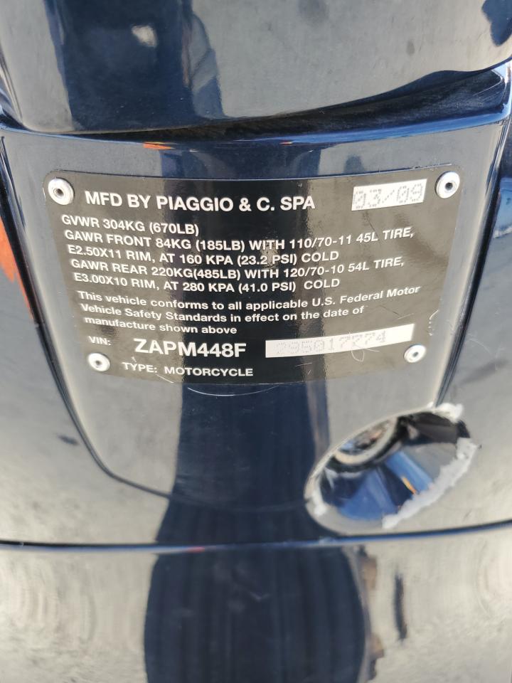 2009 Vespa Lx 150 VIN: ZAPM448F295017774 Lot: 81427205