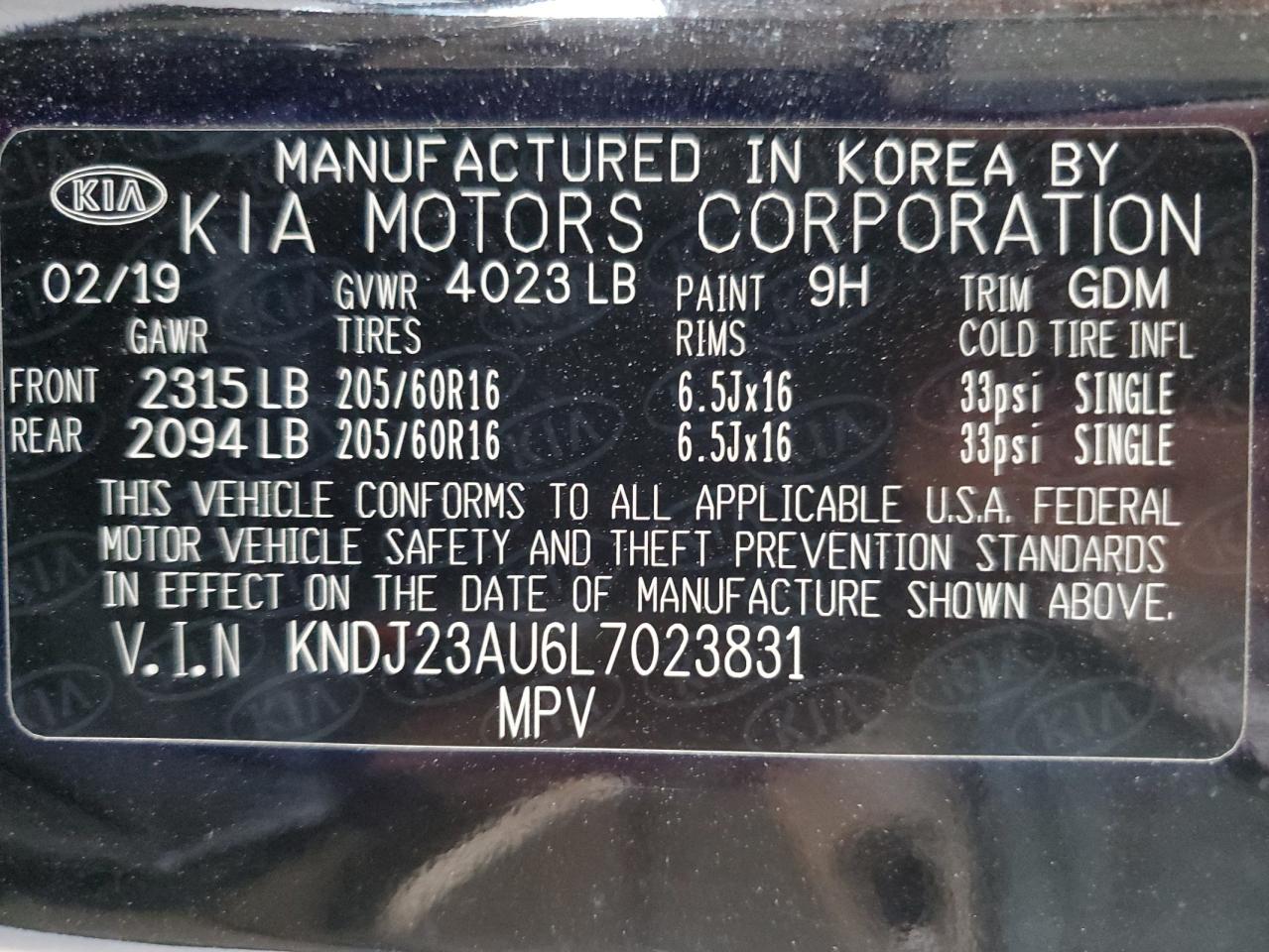 2020 Kia Soul Lx VIN: KNDJ23AU6L7023831 Lot: 81871215