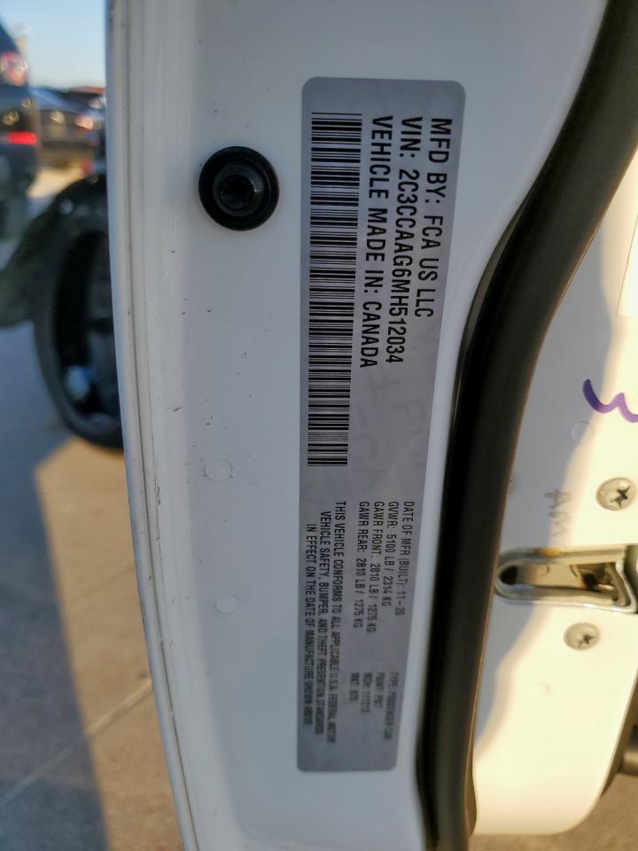 2021 Chrysler 300 Touring VIN: 2C3CCAAG6MH512034 Lot: 71360565