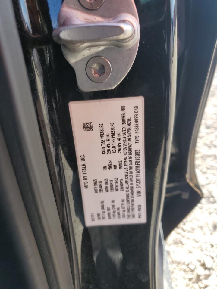 2021 Tesla Model 3 VIN: 5YJ3E1EA2MF018092 Lot: 81393515