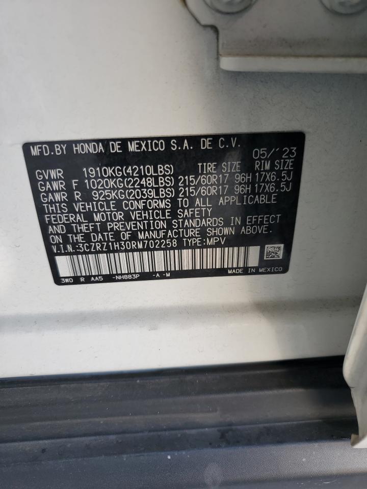 2024 Honda Hr-V Lx VIN: 3CZRZ1H30RM702258 Lot: 80341785