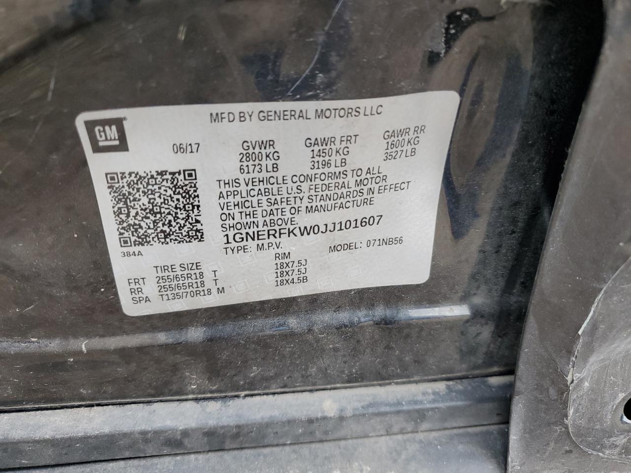 2018 Chevrolet Traverse Ls VIN: 1GNERFKW0JJ101607 Lot: 80270925