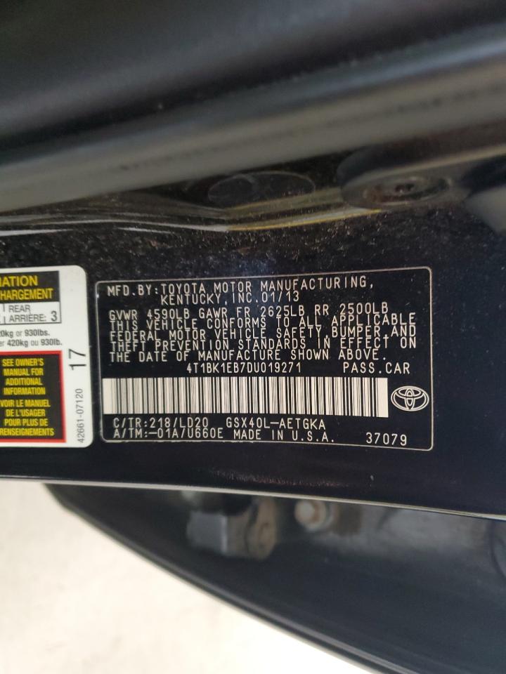 2013 Toyota Avalon Base VIN: 4T1BK1EB7DU019271 Lot: 71524165