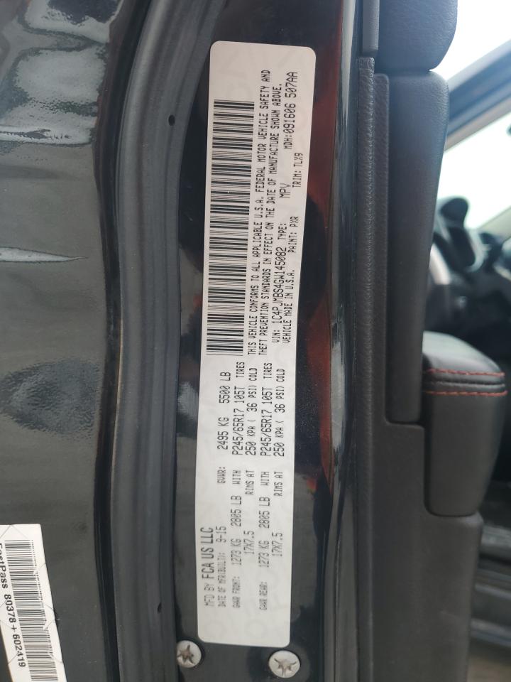 2016 Jeep Cherokee Trailhawk VIN: 1C4PJMBS4GW145082 Lot: 71234745