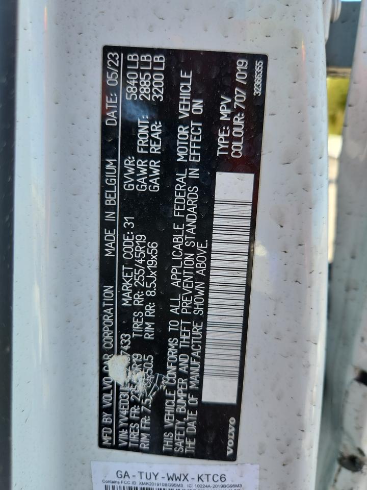 2023 Volvo Xc40 Recharge Plus VIN: YV4ED3UL0P2107433 Lot: 81562335