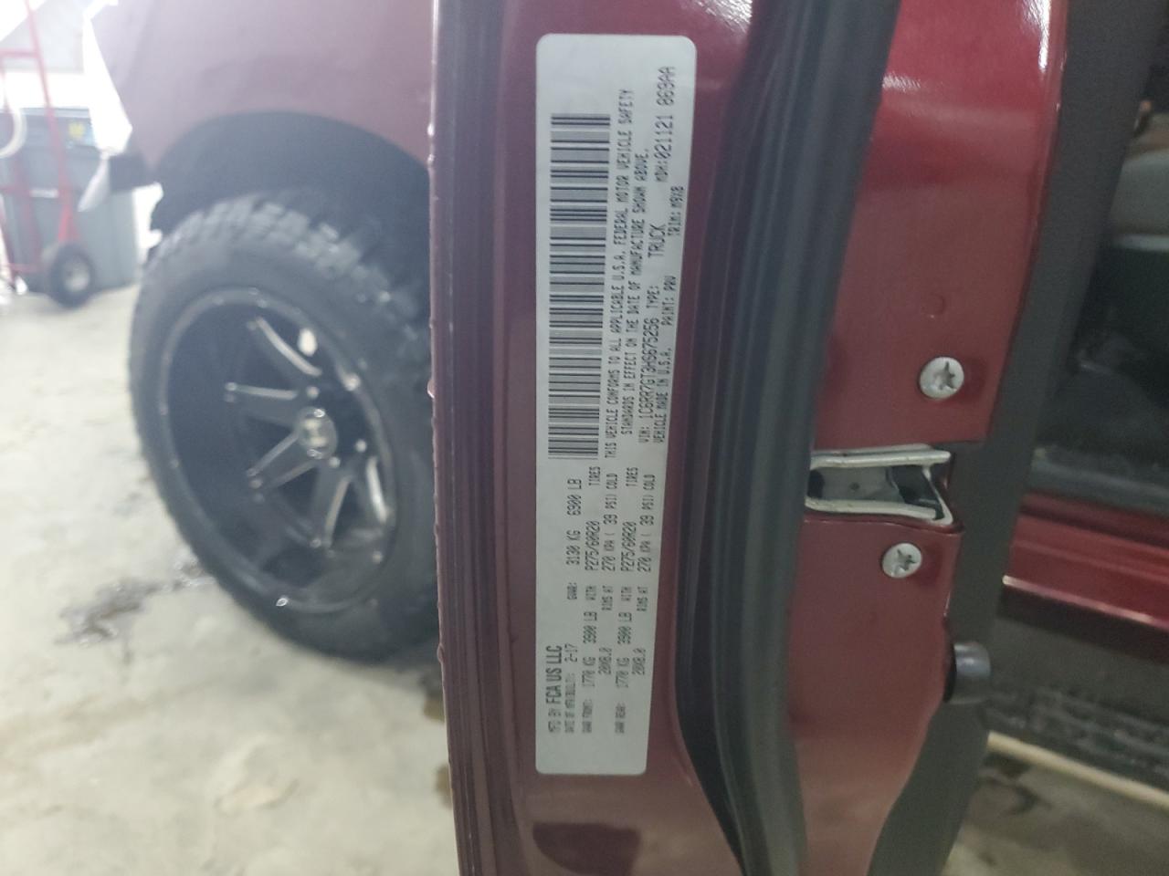 2017 Ram 1500 Slt VIN: 1C6RR7GT3HS675256 Lot: 80182755