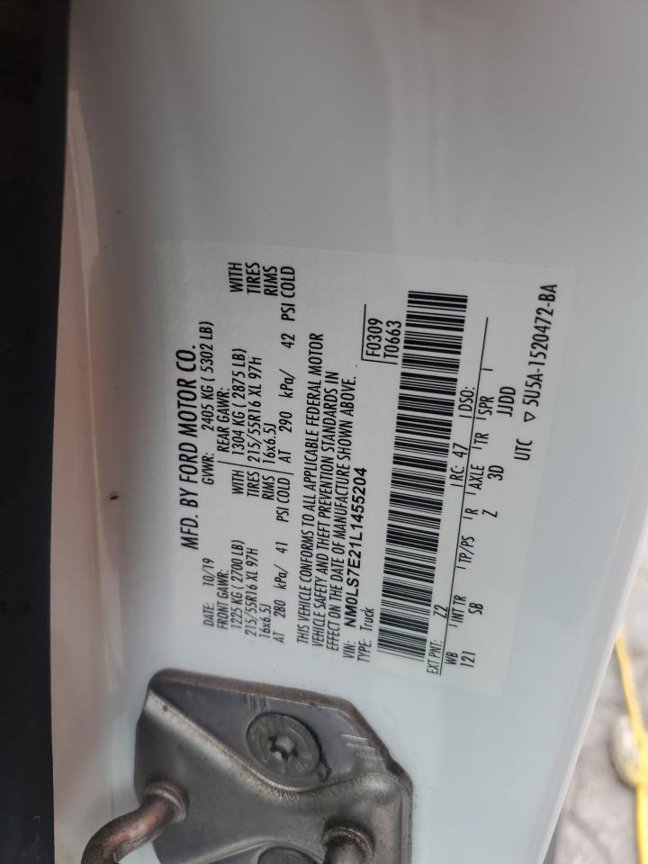 2020 Ford Transit Connect Xl VIN: NM0LS7E21L1455204 Lot: 81768925