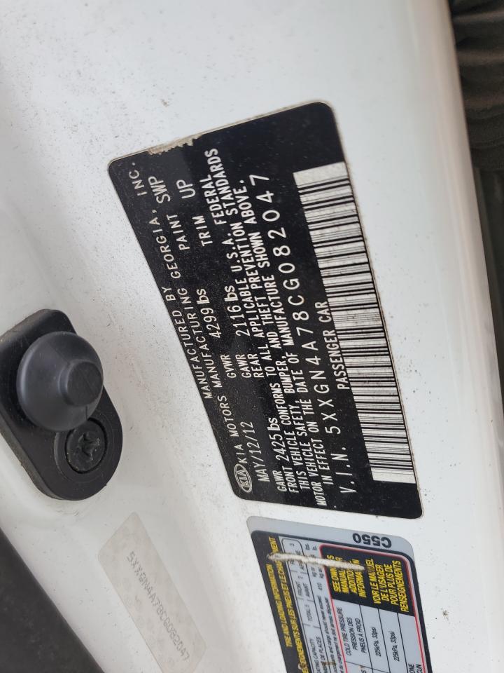 2012 Kia Optima Ex VIN: 5XXGN4A78CG082047 Lot: 72093715