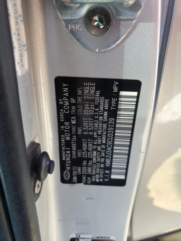 2012 Hyundai Tucson Gls VIN: KM8JU3AC9CU339139 Lot: 81433075