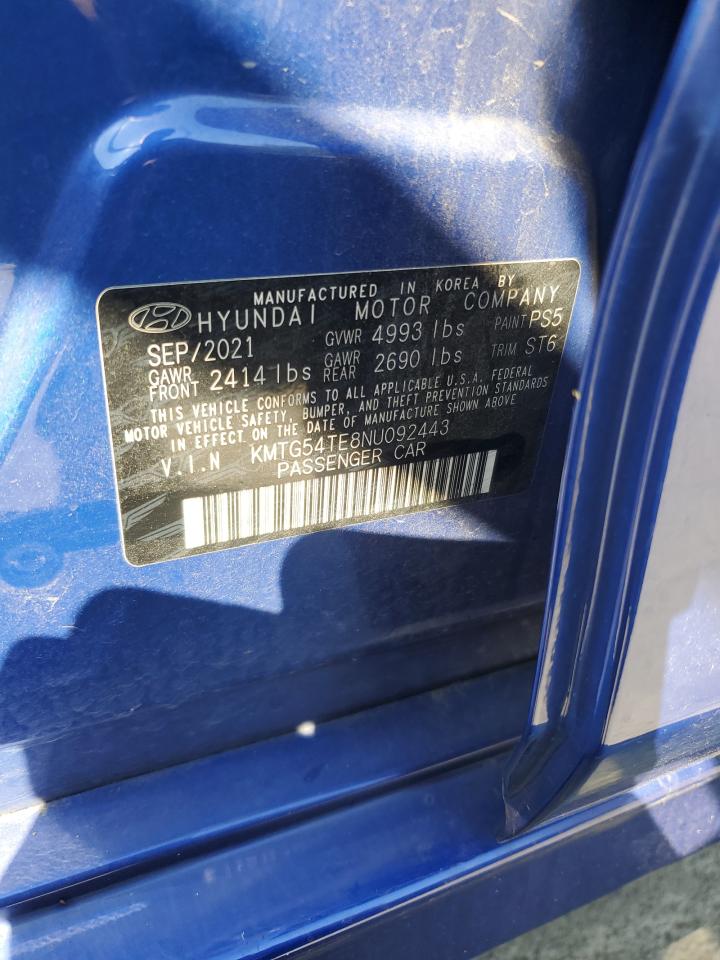 2022 Genesis G70 Base VIN: KMTG54TE8NU092443 Lot: 71237305